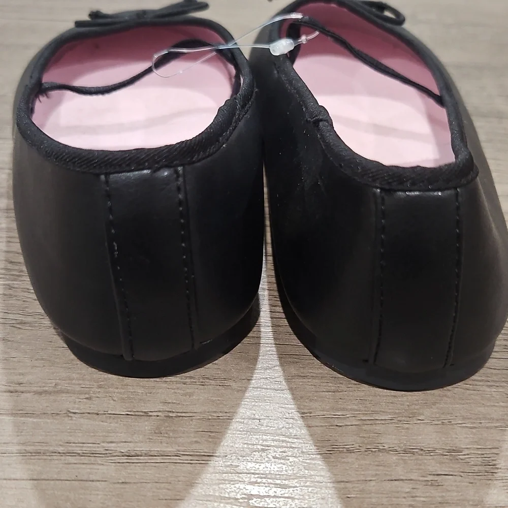 Wobdet nation Girl's Size 1 black bow ballet flats